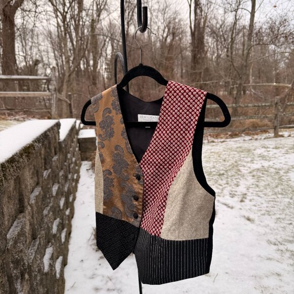 Vintage Velvet & Sheer Floral Strapless Mini Dress - Picture 5 of 7